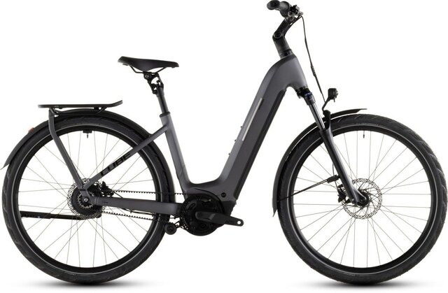 Cube KATHMANDU HYBRID COMFORT PRO 800 SLABGREY/BLACK met Schijfrem met hydraulische bediening